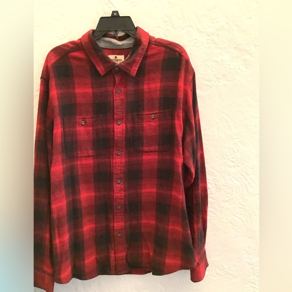 Wool rich plaid shirt